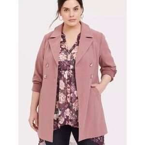 Torrid Twill A-Line Trench Coach in 6X Walnut